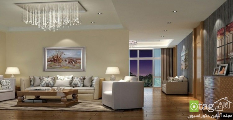 living room modern chandelier lampes ideas 8 لوستر سقفی شیک و زیبا در طرح های کلاسیک، مدرن و امروزی