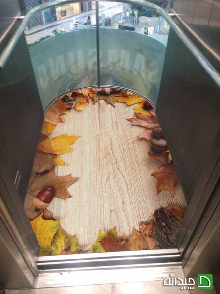 کفپوش سه بعدی در کابین آسانسور