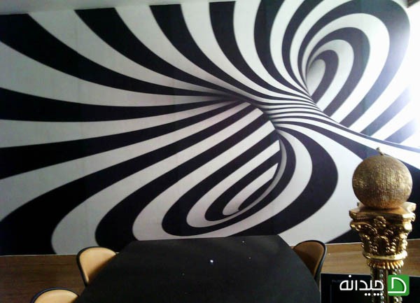 ویکاور در طراحی داخلی ، دیوارپوش سفید و سیاه